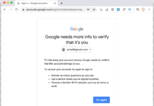 How to recover your Google account