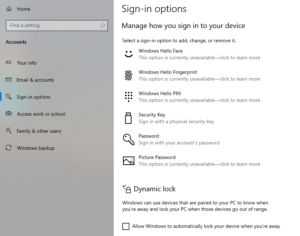 How to set a password on Windows 10 